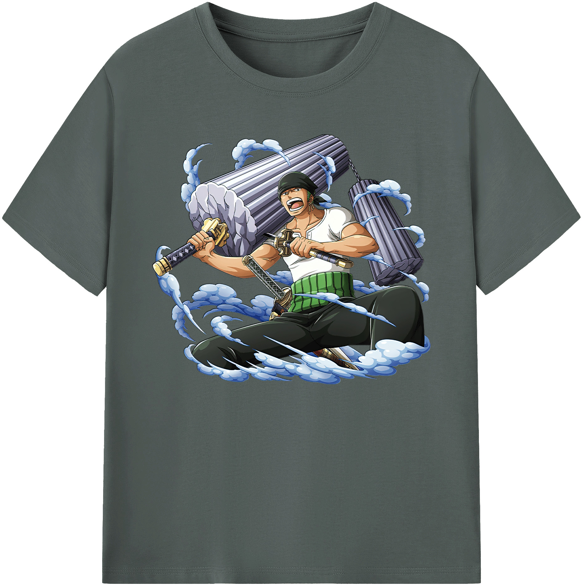 ワンピース ロロノア・ゾロ ONE PIECE Roronoa Zoro 綿100％ メンズ半袖Tシャツ｜肌触りやわらか＆通気性
